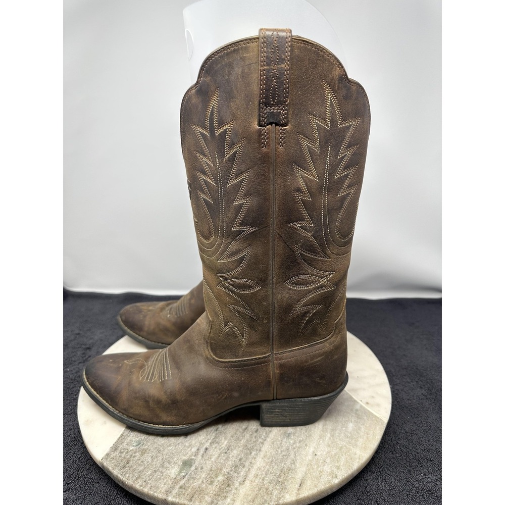Ariat Boots Mens Size 8.5B Brown Heritage Leather Western‎ Cowboy Style 10001021 - Picture 4 of 11